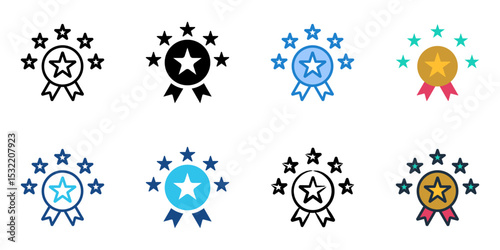 Believable icon set multiple style collection 
