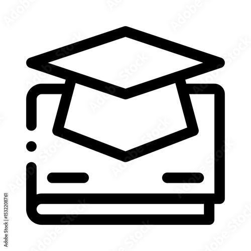 Graduation cap line icon