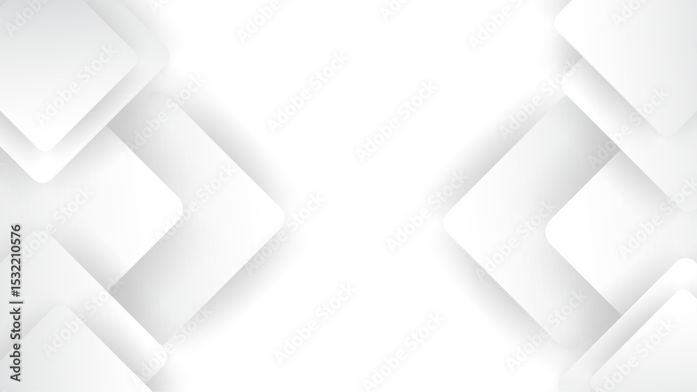 Obraz premium Abstract geometric white monochrome background