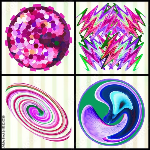 set of colorful abstract backgrounds