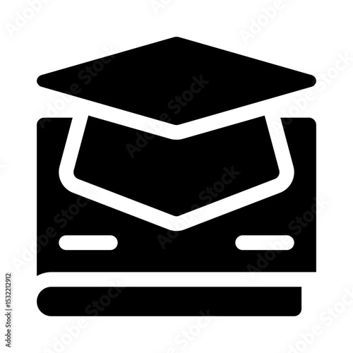 Graduation cap glyph icon