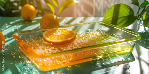 Citrus Glow in a Garden Setting

