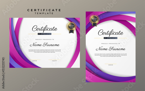 Elegant Minimalism Two Page Certificate Template