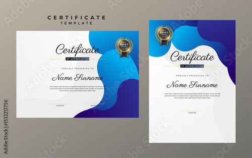 Elegant Minimalism Two Page Certificate Template