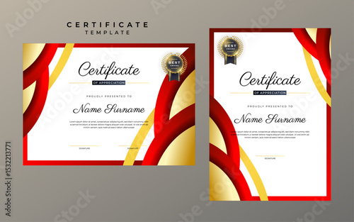 Elegant diploma certificate template design