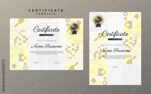 Elegant diploma certificate template design
