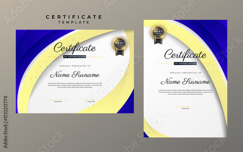 Elegant diploma certificate template design