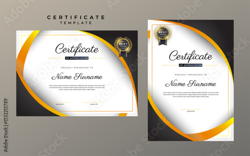 Elegant diploma certificate template design