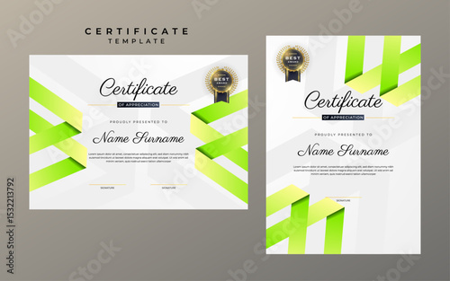 Elegant diploma certificate template design