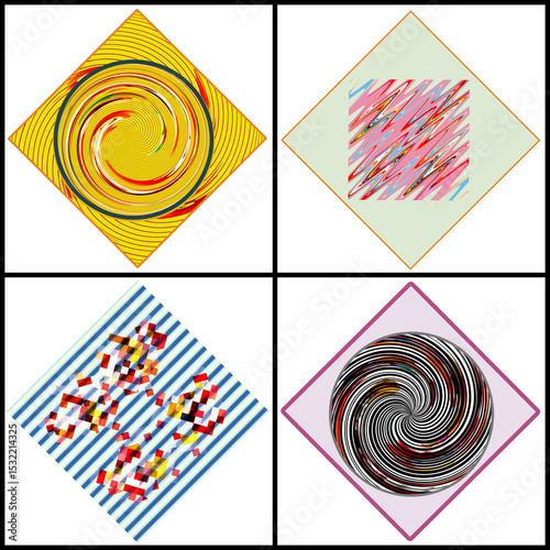 set of vector abstract geometric shapes