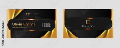 Creative Golden Business Card Template Design