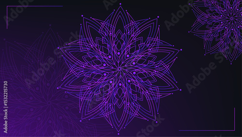 Luxury ornamental purple mandala design background