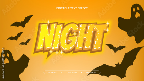 Cartoon art typography lettering 3D horror design