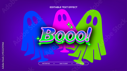 Cartoon art typography lettering 3D horror design