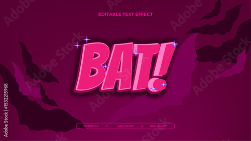 Cartoon art typography lettering 3D horror design
