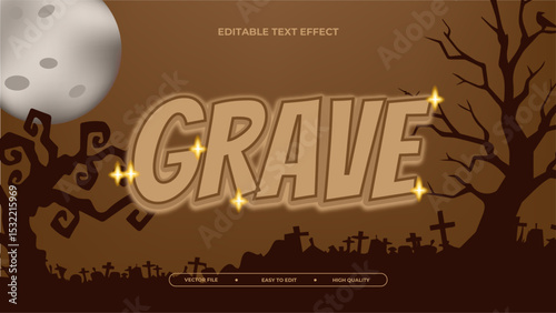 Cartoon art typography lettering 3D horror design