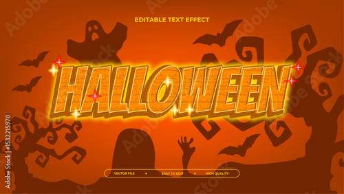 Cartoon art typography lettering 3D horror design