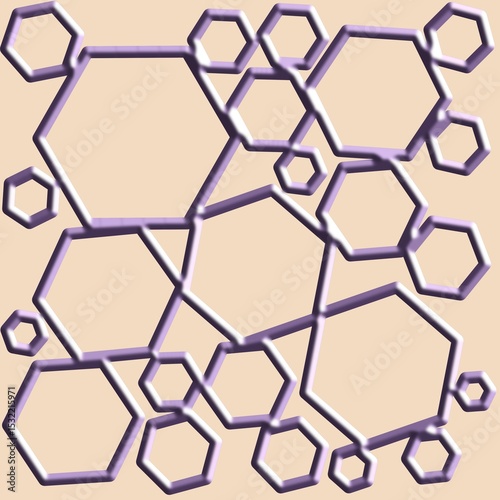 seamless pattern with hexagons