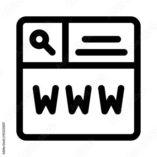 Web search line icon