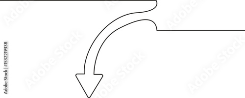 Continuous one line drawing of arrow symbol continuous single line art arrow design Vector illustration