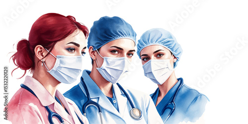 Celebrating Success: Doctors and Nurses Applaud Achievements and Teamwork in Healthcare. Vector illustration 	
