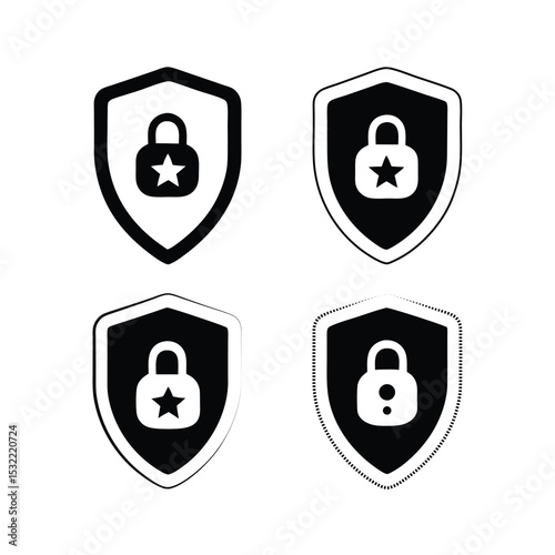 Sheld silhouette vector shape, Security sheld icon vector eps, Sheld silhouette icon vector, Shield icon. Heraldic shield set. Black Knight Award contours and linear signs. Protect shapes silhouette. 