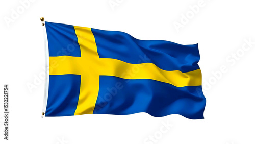Sweden Flag High-Resolution Image of the Swedish National Flag Waving