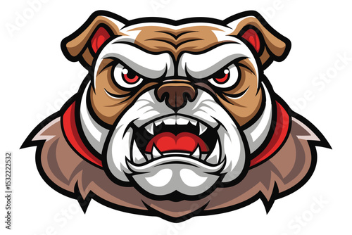 angry bulldog mascot logo vector elements, bulldog cartoon face clipart illustration.