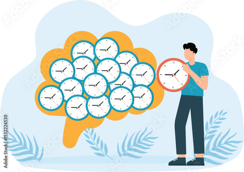 Time management and Choosing the best, productive time and Biological clock and effective schedule and plan optimization, busy multitasking people and quick response concept
