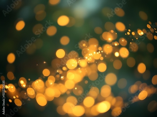Golden bokeh lights abstract background festive sparkle