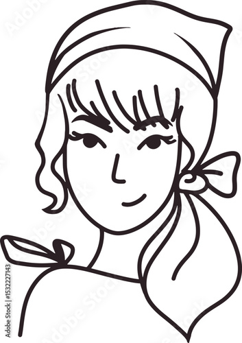 vector illustration of a girl