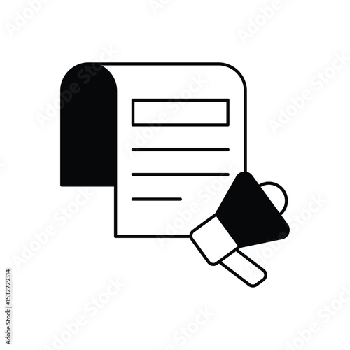 Press Release Vector icon