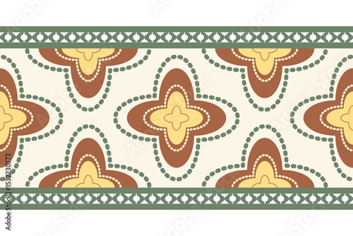 Abstract Geometric ethics traditional seamless pattern 