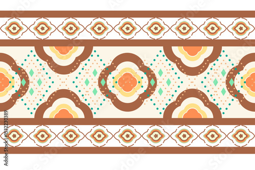 Abstract Geometric ethics traditional seamless pattern 