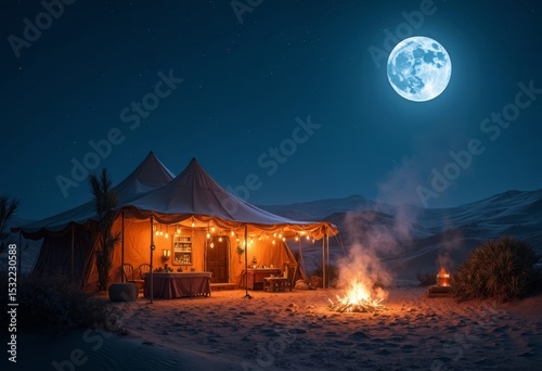 Desert campsite scenery picture