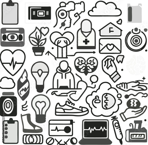 Simple Wellness Graphics for Apps and Websites
