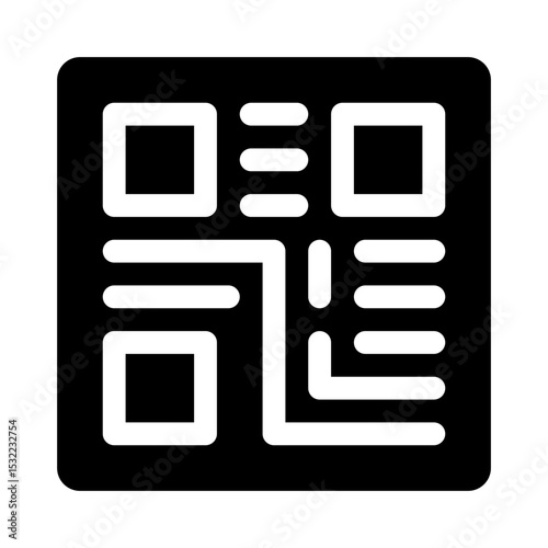 QR code glyph icon