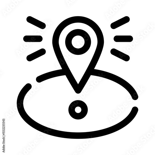 Map pin line icon