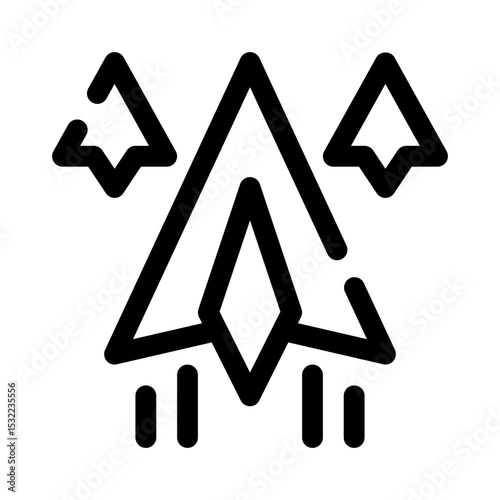 Paper plane line icon