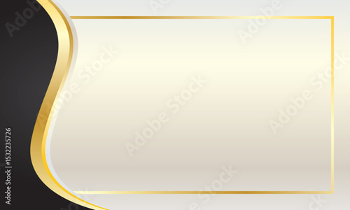 Black gold gradient abstract wave for certificate background