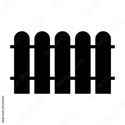 Fence icon. Fence vector icon in line design for web design, logo and mobile app. Symbol of Fence on white background. Vector illustration.