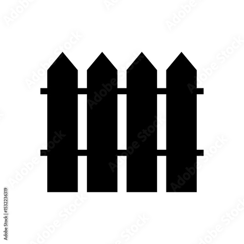 Fence icon. Fence vector icon in line design for web design, logo and mobile app. Symbol of Fence on white background. Vector illustration.