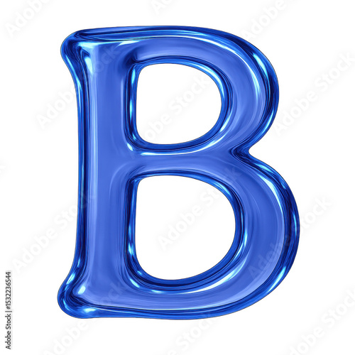 Shiny Blue Letter 