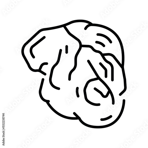 ceramic black line icon for digital and print projects. Building materials.