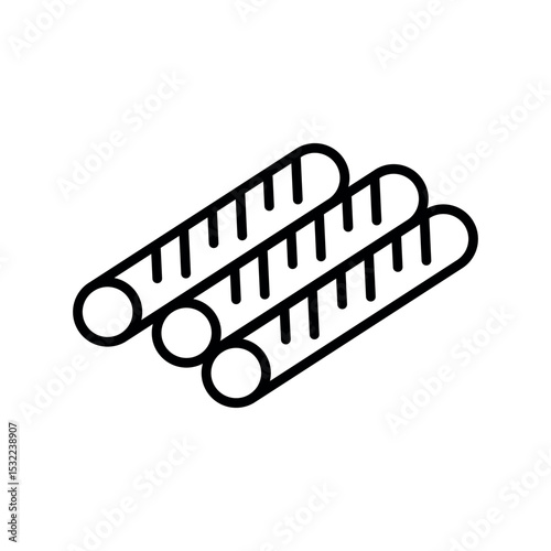 steel black line icon for digital and print projects. Building materials.
