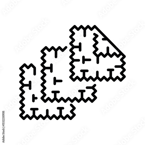 textile black line icon for digital and print projects. Building materials.