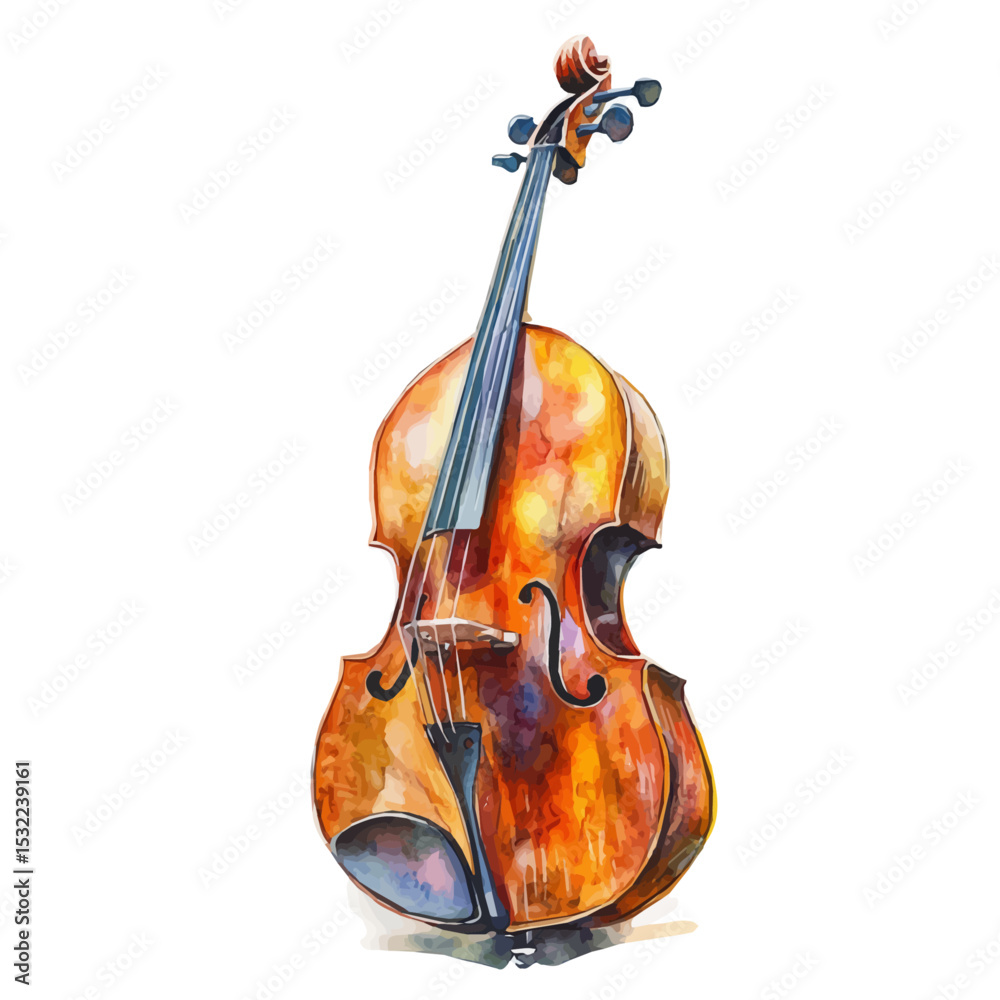 Fototapeta premium Tuner, watercolor vector, isolated on a white background.