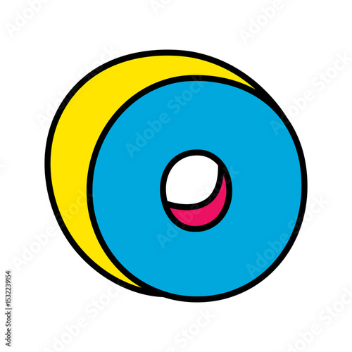 letter O logo vector colorful playful isolated on white background