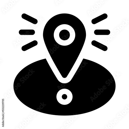 Map pin glyph icon