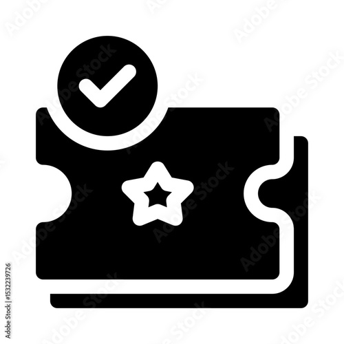 Ticket glyph icon
